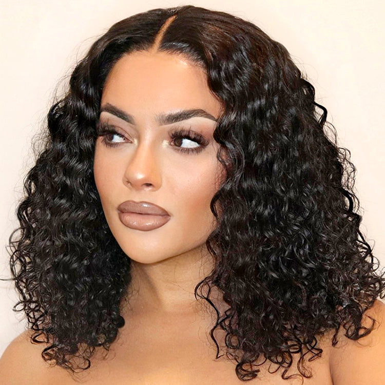 Melted Hair 100% Natural Black Short Cut / Bob Wig Glueless 4x4 Closure Wig – Style 1786
