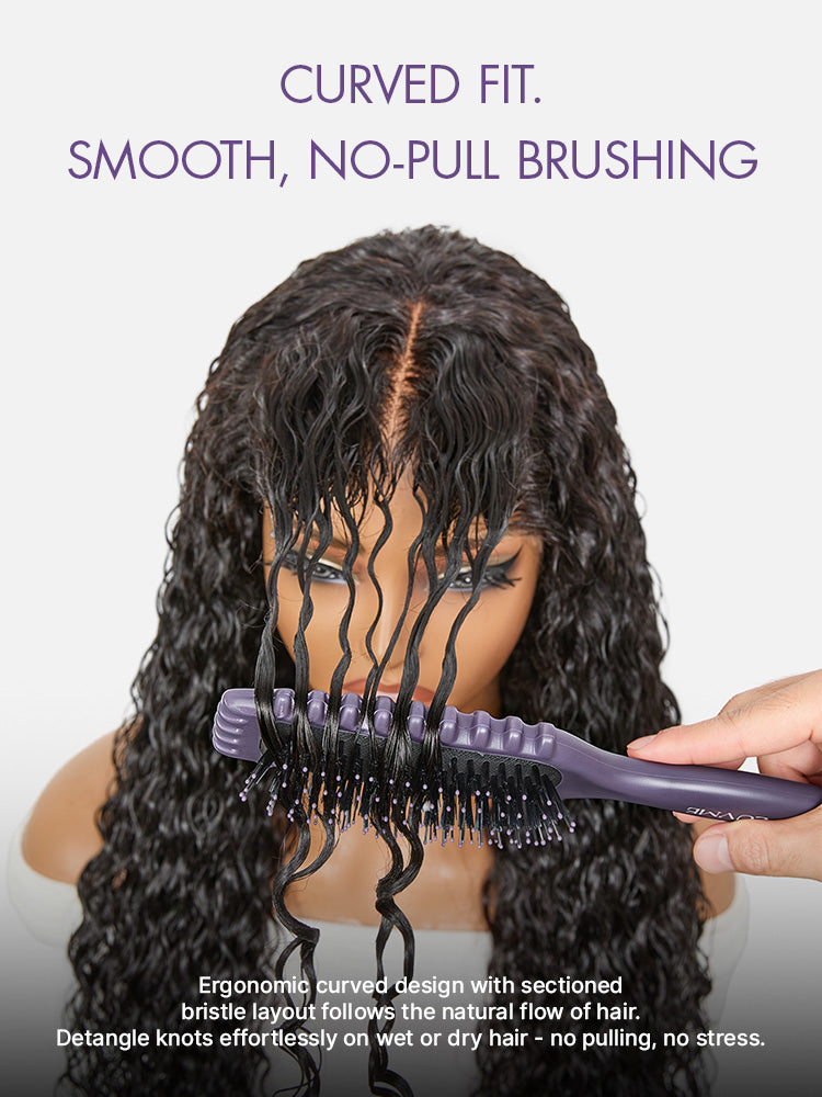 Halo Hair Style Curved Curl Repair Comb - Restores Shape and Smooths Messy Curls