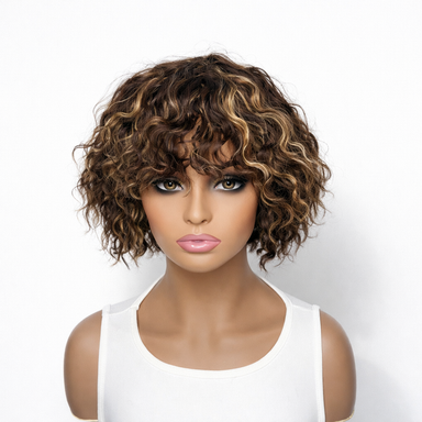 Outlet | Blonde Highlight Deep Curly No Lace Wig