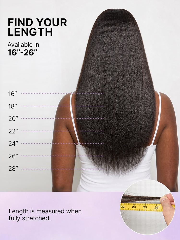 New Customers Only | 180% Density Light Kinky Straight Butterfly Cut Layered Glueless 7x6 Closure HD Lace Wig Pre-Cut Lace