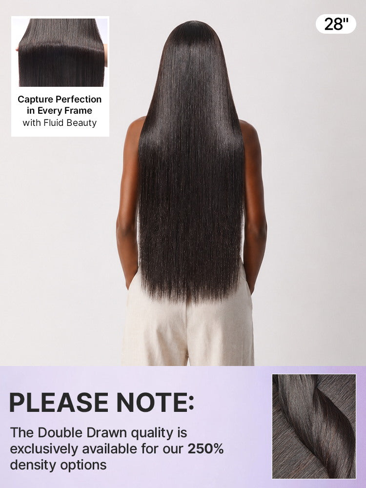 US Only | Melted Hair All-Day Comfort™ Wig 180% / 250% Density Bone Straight with Baby Hair PartingMax Glueless 7x6 Closure HD Lace Wig Pre-Cut Lace