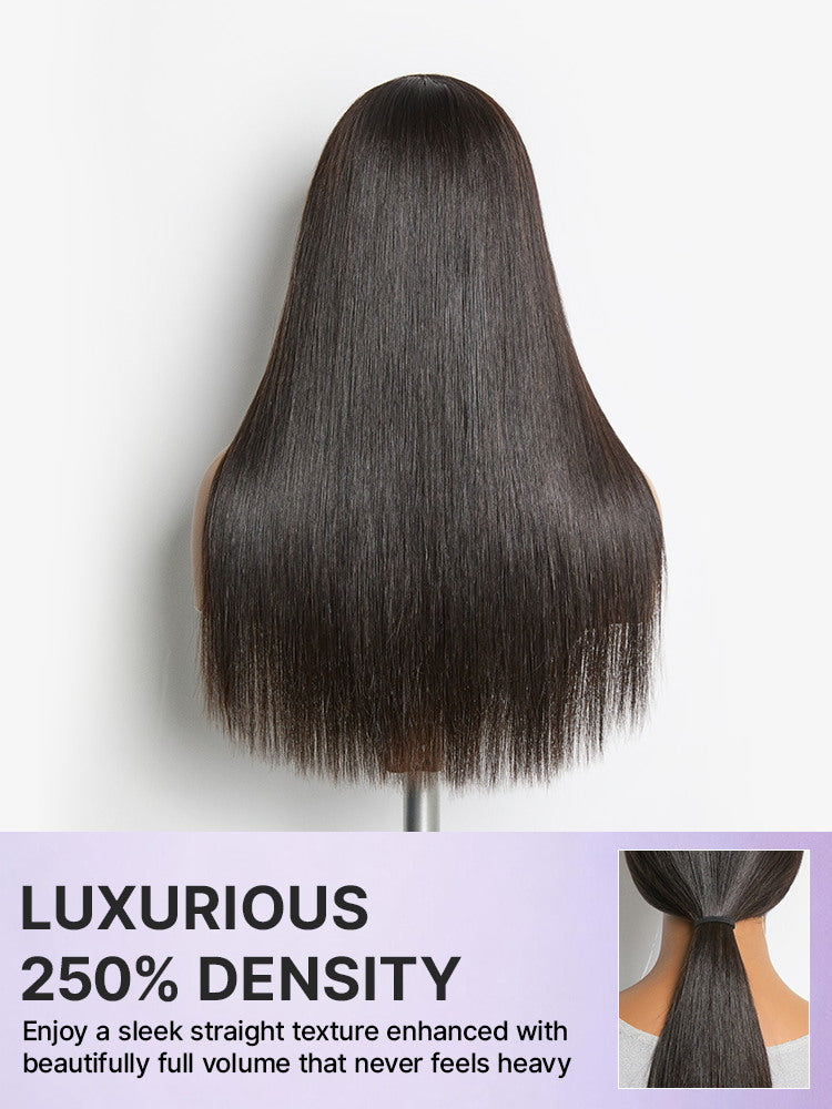 US Only | Melted Hair All-Day Comfort™ Wig 180% / 250% Density Bone Straight with Baby Hair PartingMax Glueless 7x6 Closure HD Lace Wig Pre-Cut Lace