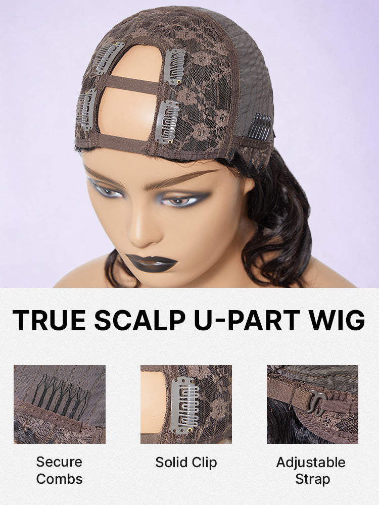 Body Wave / Straight / Kinky Human Hair U Part Wig