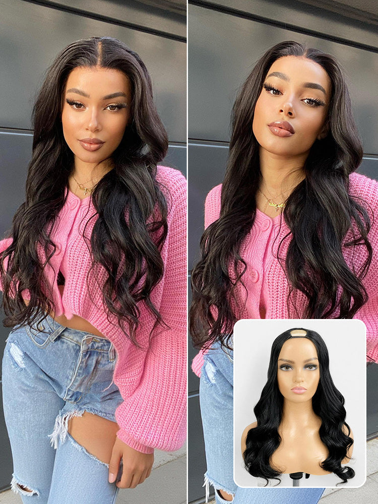 Body Wave / Straight / Kinky Human Hair U Part Wig