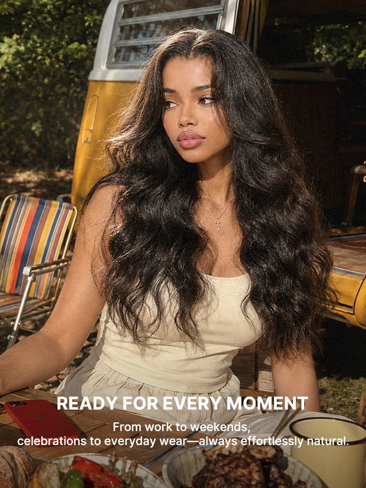 Melted Hair All-Day Comfort Wig 180% / 250% Density Kinky Body Wave / Layered Light Kinky Straight PartingMax Glueless 7x6 Closure HD Lace Wig Pre-Cut Lace-38
