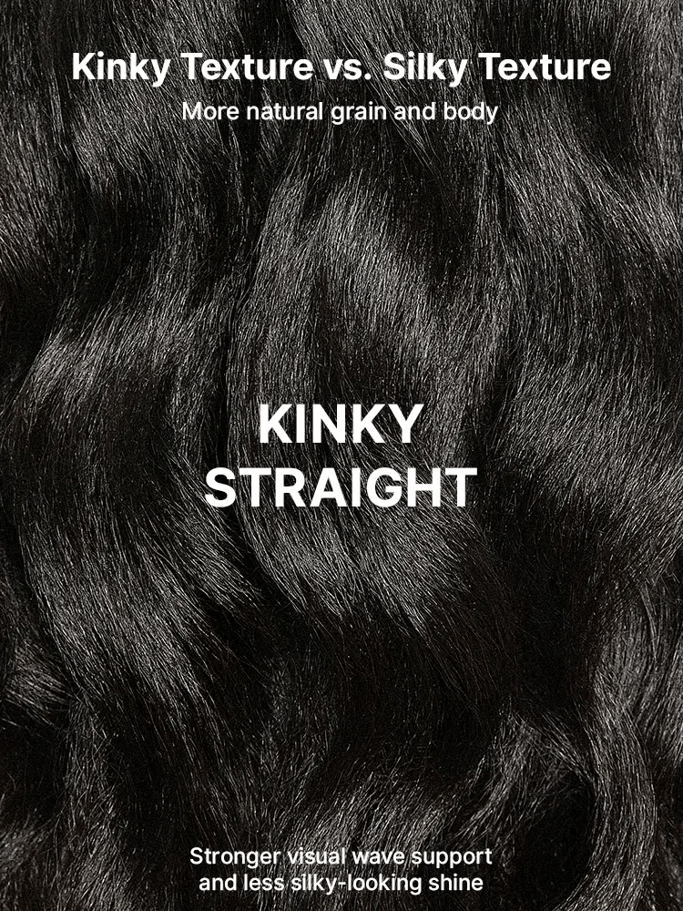 Melted Hair All-Day Comfort Wig 180% / 250% Density Kinky Body Wave / Layered Light Kinky Straight PartingMax Glueless 7x6 Closure HD Lace Wig Pre-Cut Lace-33