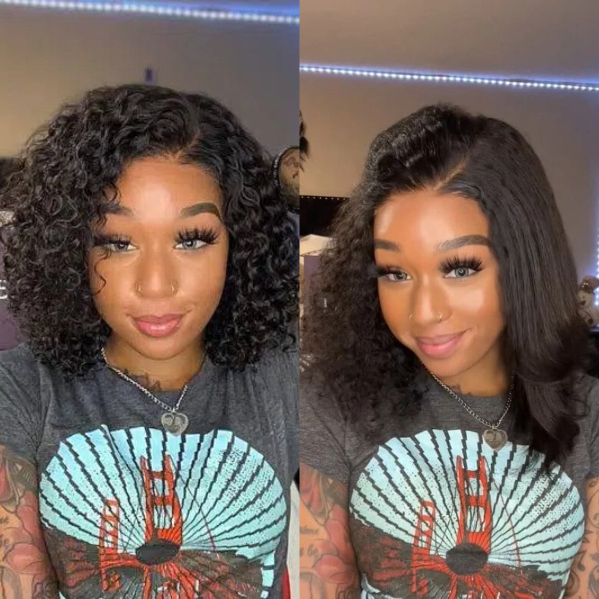 VIP ONLY | Wet and Wavy | Water Wave 4x4 Closure Lace Glueless Side Part Short Wig