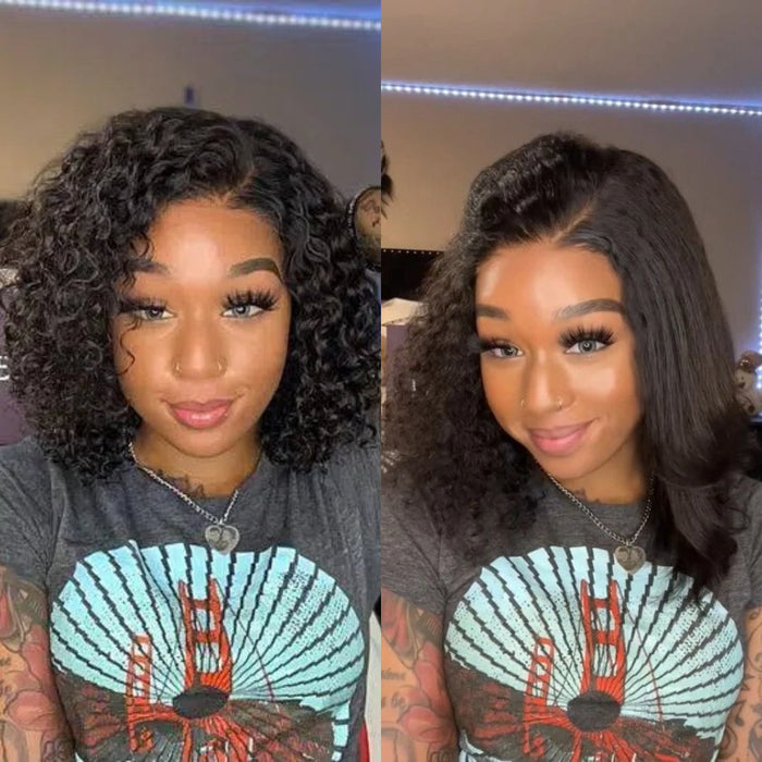 VIP ONLY | Wet and Wavy | Water Wave 4x4 Closure Lace Glueless Side Part Short Wig