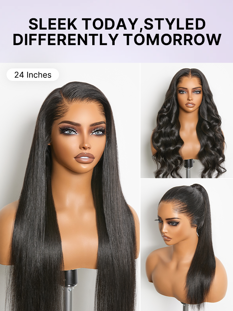 Lagos Hairline Over-Plucked M-Shaped Hairline Natural Looking Silky Straight Human Hair 13×4 Lace Frontal Wig Pre-Cut Lace-41