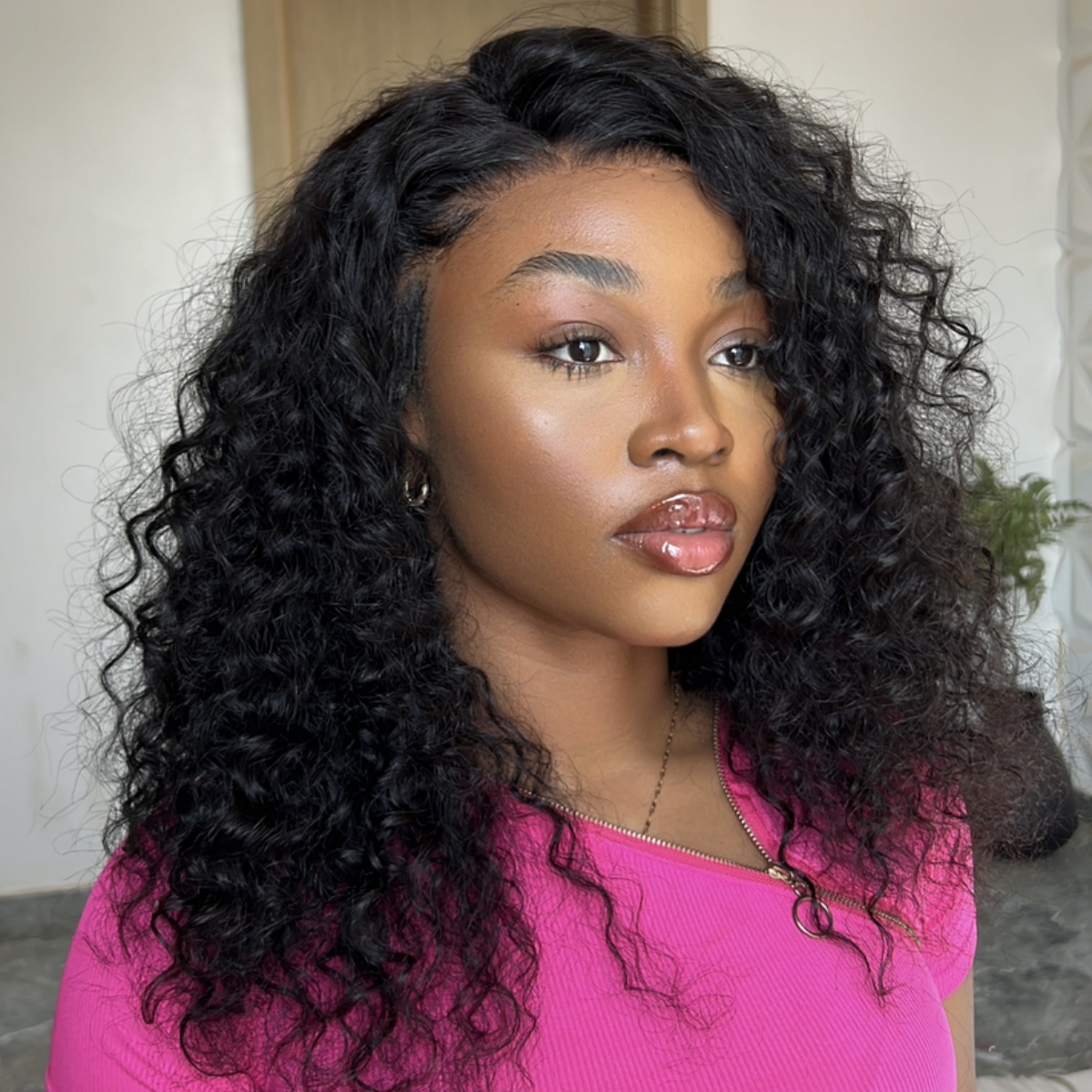 16 Inches=$139.9 | Water Wave 360 Lace Long Wig 100% Human Hair Flexi-Fit Invisi Wig Pre-Cut Lace