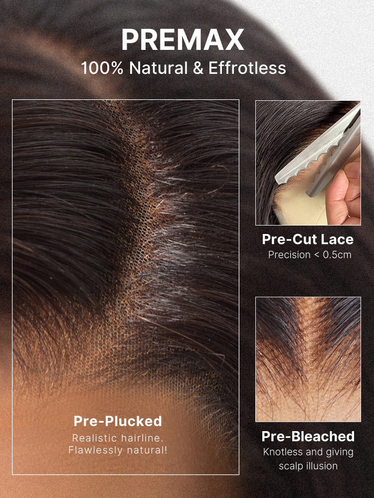 180% Density Sleek Short Bob Minimalist HD Lace Wig Pre-cut Lace All-Day Comfort Cap-50
