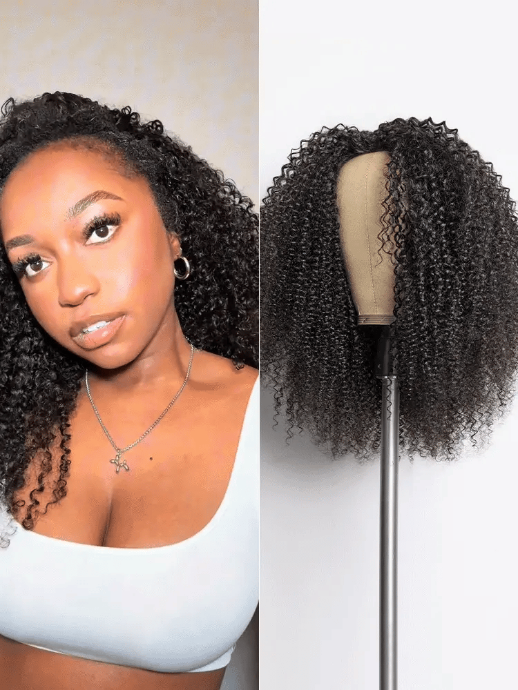Melted Hair Too Easy Texture™ 3-In-1 Half Wig 180% Density Kinky Curly Glueless Flexi-Fit Drawstring Wig