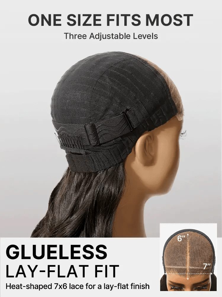 Melted Hair All-Day Comfort Wig 180% / 250% Density Kinky Body Wave / Layered Light Kinky Straight PartingMax Glueless 7x6 Closure HD Lace Wig Pre-Cut Lace