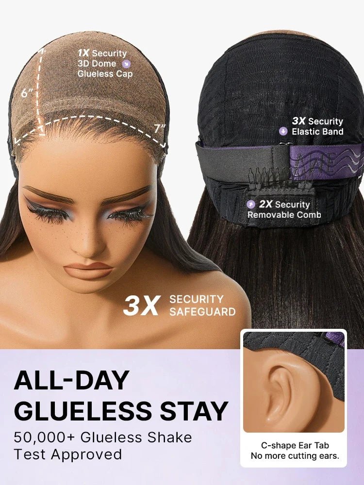 Melted Hair All-Day Comfort Wig 180% Density Burmese Curly Finger Coil Ends PartingMax Glueless 7x6 Closure HD Lace Wig Pre-Cut Lace
