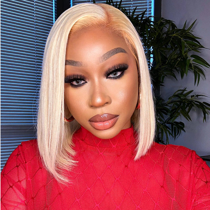 VIP ONLY | Blonde 613 Bob Glueless 5x5 Closure HD Lace Wig Pre-Cut Lace