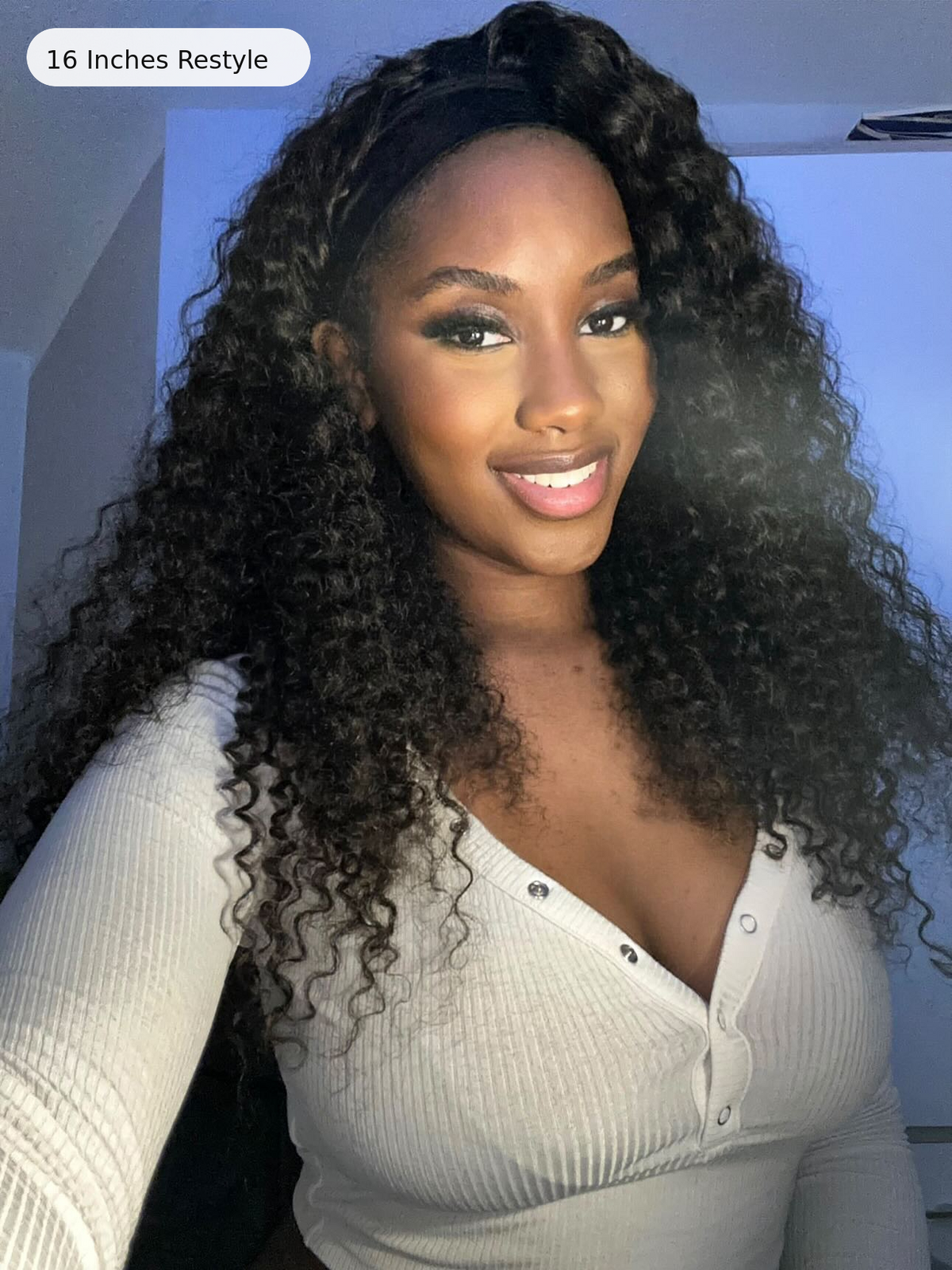 Beginner Friendly Water-Wave Wet and Wavy Headband Wig with Integrated Cooling Silk Headband, Effortless Wet-to-Dry Transformation (Get 2 Free Headbands)