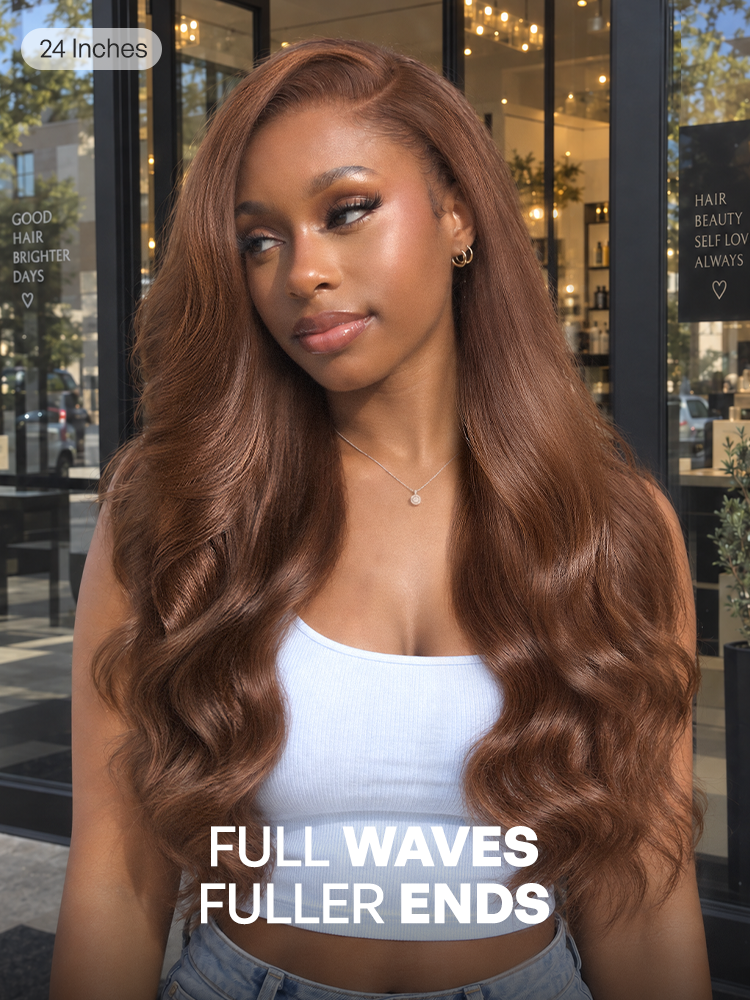 Melted Hair All-Day Comfort Wig 180% Density Chocolate Brown Loose Wave PartingMax Glueless 7x6 Closure HD Lace Wig Pre-Cut Lace