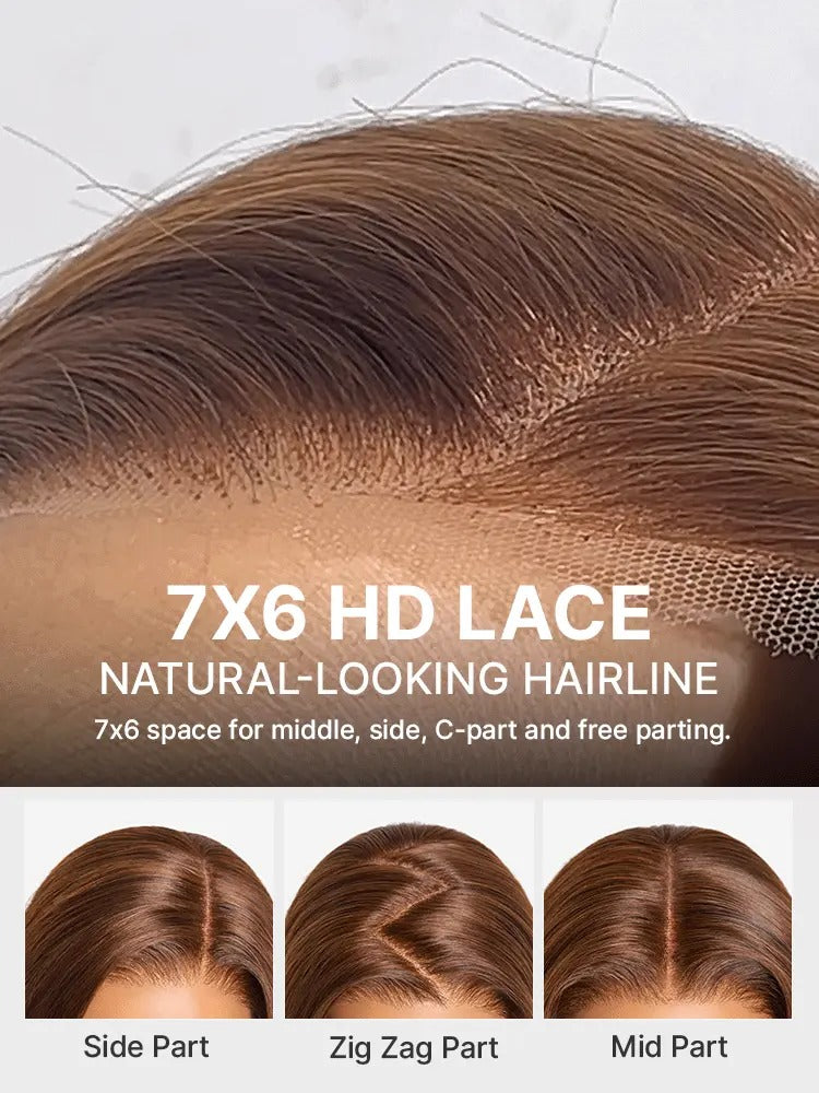 Melted Hair All-Day Comfort Wig 180% Density Chocolate Brown Loose Wave PartingMax Glueless 7x6 Closure HD Lace Wig Pre-Cut Lace-11