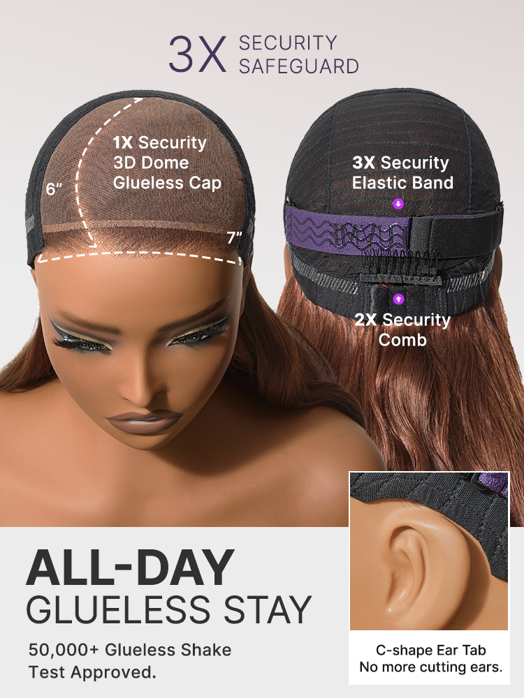 Melted Hair All-Day Comfort Wig 180% Density Chocolate Brown Loose Wave PartingMax Glueless 7x6 Closure HD Lace Wig Pre-Cut Lace-10