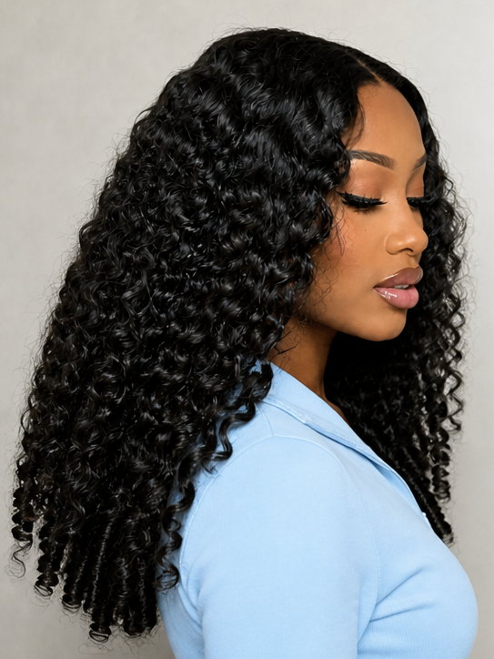 Realistic Glueless Burmese Curly 360 Lace Front Wig 100% Human Hair
