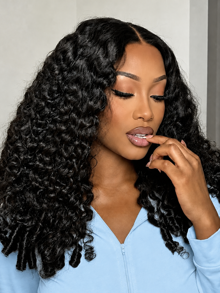 Realistic Glueless Burmese Curly 360 Lace Front Wig 100% Human Hair