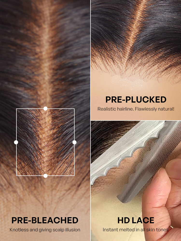 Melted Hair All-Day Comfort 250% Density Glueless 7x6 Closure HD Lace Loose Body Wave Long Wig Pre-Cut Lace