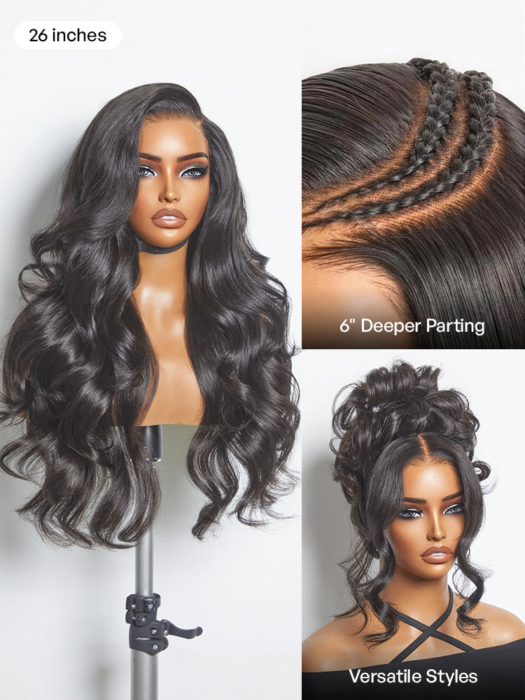 Melted Hair All-Day Comfort 250% Density Glueless 7x6 Closure HD Lace Loose Body Wave Long Wig Pre-Cut Lace