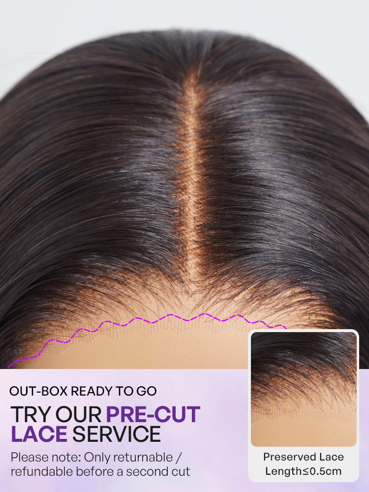 Effortless Elegance Copper Highlight Bouncy Curl Wig Minimalist HD Lace Glueless Wig Pre-Cut Lace