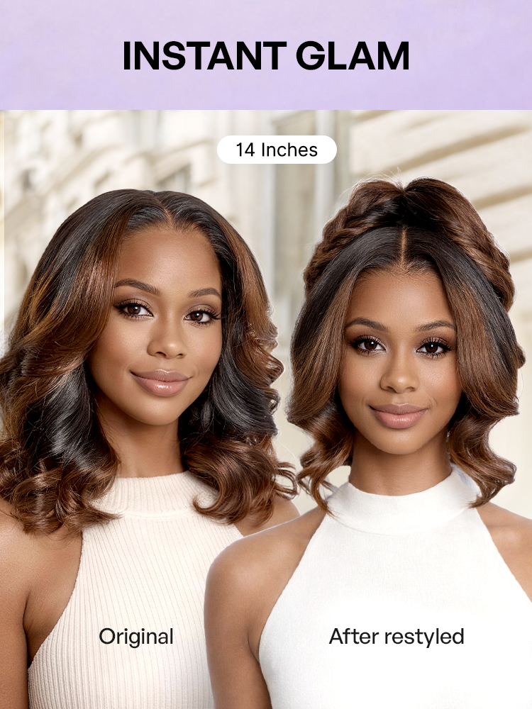 Melted Hair All-Day Curl Hold™ Premier Grade Hair Shoulder Length Body Wave CuticleAlign™ PartingMax Glueless 7x6 HD Lace Wig Pre-Cut Lace
