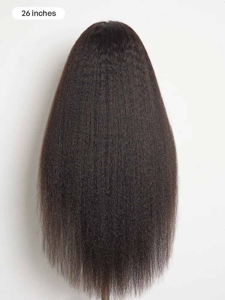 Melted Hair All-Day Comfort™ Wig 4C Kinky Edges Kinky Straight Glueless 7x6 Closure HD Lace Human Hair Wig Pre-Cut Lace
