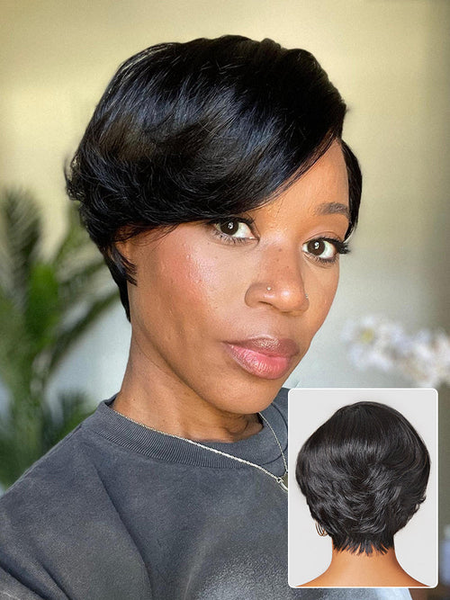 Affordable Pixie Cut Minimalist HD Lace Glueless Wig Pre-Cut Lace
