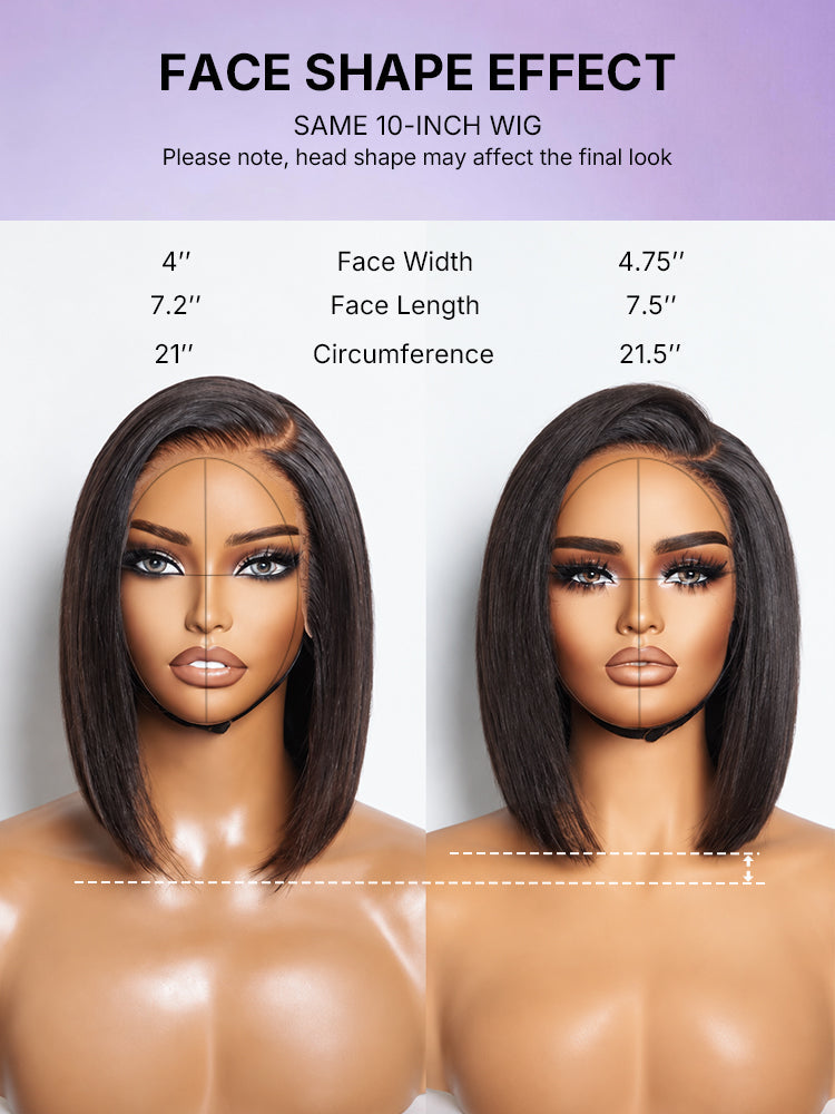 PreMax Wigs - Natural Black / Blonde Highlight C Part Glueless Lace Front Bob Wig Pre-cut Lace