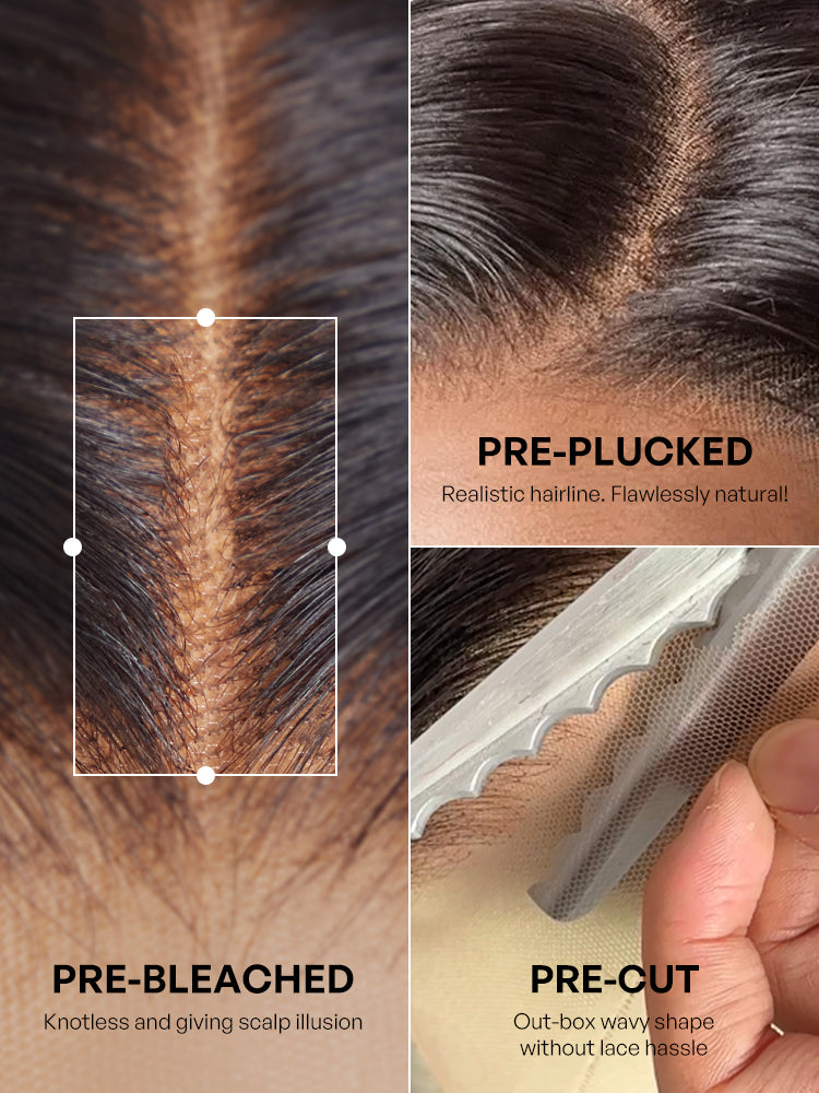 Melted Hair All-Day Comfort™ Wig Blunt Cut Bob Glueless Minimalist HD Lace Short Human Hair Wig Pre-Cut Lace