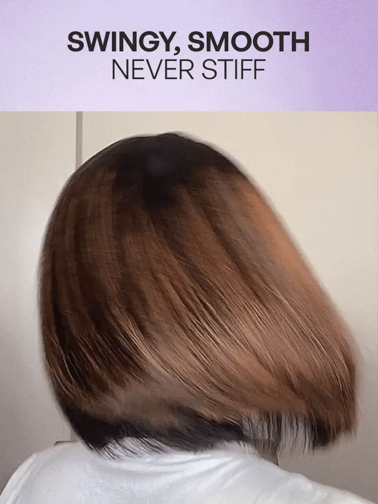 Put On and Go Bob Wig Ash Blonde Highlight / Brown Highlight / Natural Black Layered Cut Yaki Straight Minimalist Lace