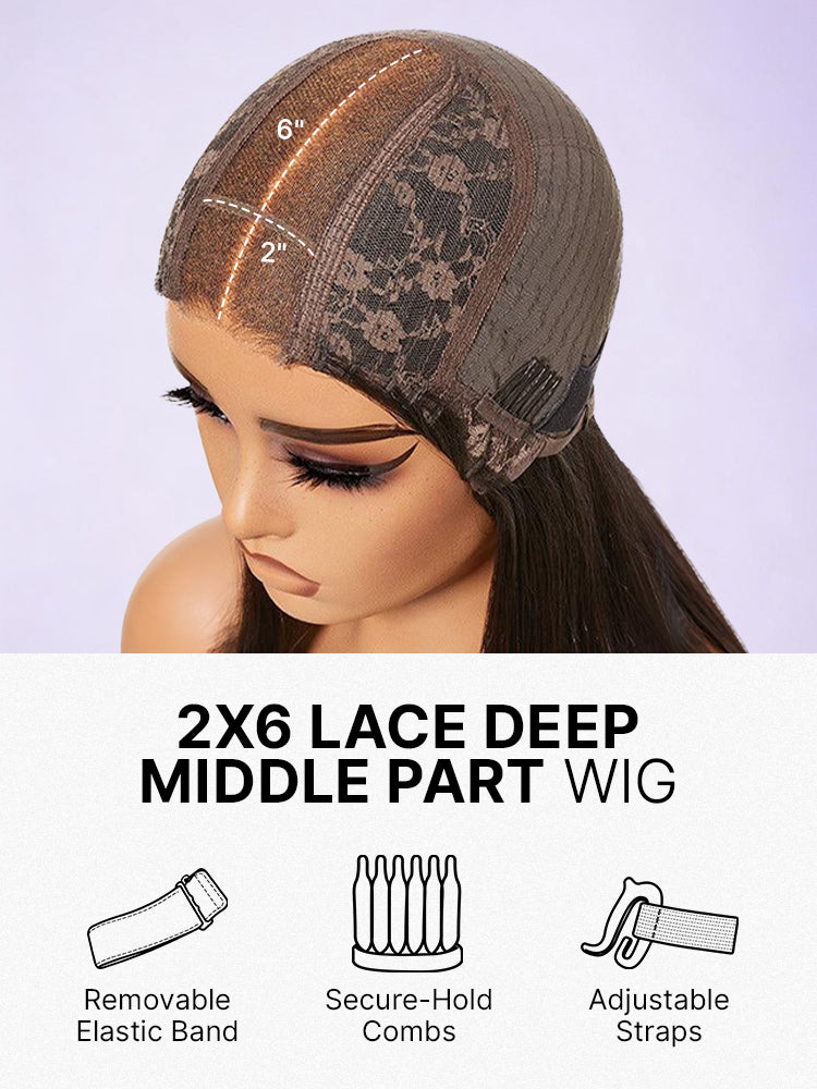 Easily Redyed 613 Blonde Blunt Cut Bob Wig Glueless Deep Middle Part 2x6 HD Lace Wig Pre-Cut Lace