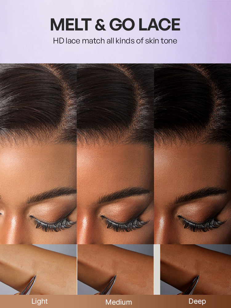 Melted Hair All-Day Curl Hold™ Premier Grade Hair Ombre Brown Body Wave CuticleAlign™ PartingMax Glueless 7x6 HD Lace Wig Pre-Cut Lace
