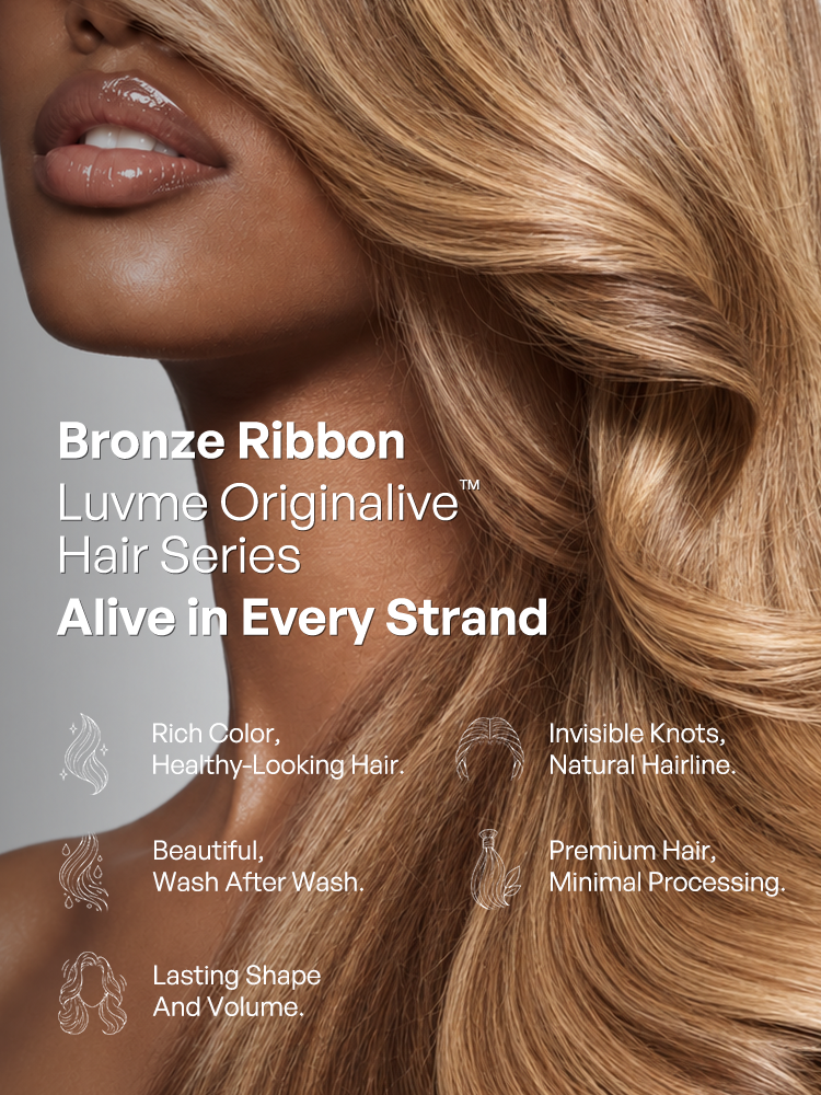 Melted Hair Originalive™ Hair 180% / 250% Density Honey Blonde Highlight Loose Wave Glueless 13x6 HD Lace Front Wig Pre-Cut Lace Flexi-Fit Drawstring Cap