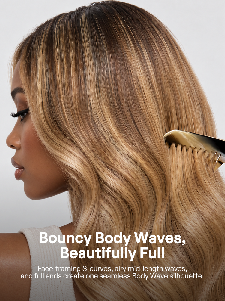 Melted Hair OriginalLive Hair 180% / 250% Density Honey Blonde Highlight Loose Wave Glueless 13x6 HD Lace Front Wig Pre-Cut Lace Flexi-Fit Drawstring Cap-15
