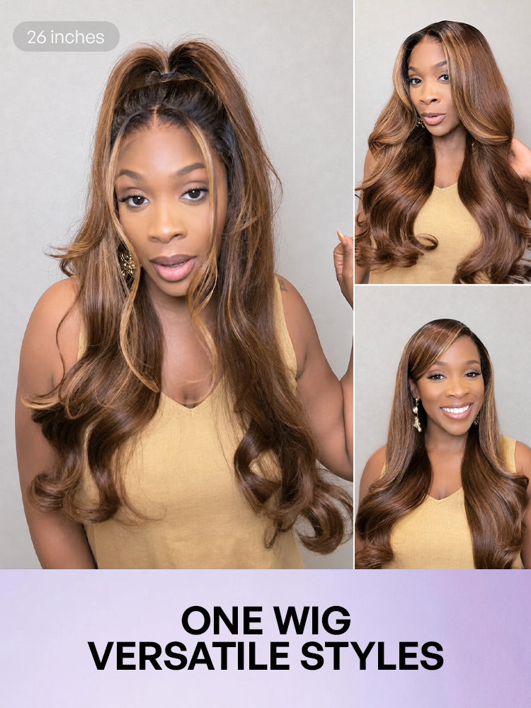 Melted Hair All-Day Comfort™ Wig 180% Density Honey Golden Blonde Loose Body Wave 7x6 Closure HD Lace Human Hair Wig Pre-Cut Lace