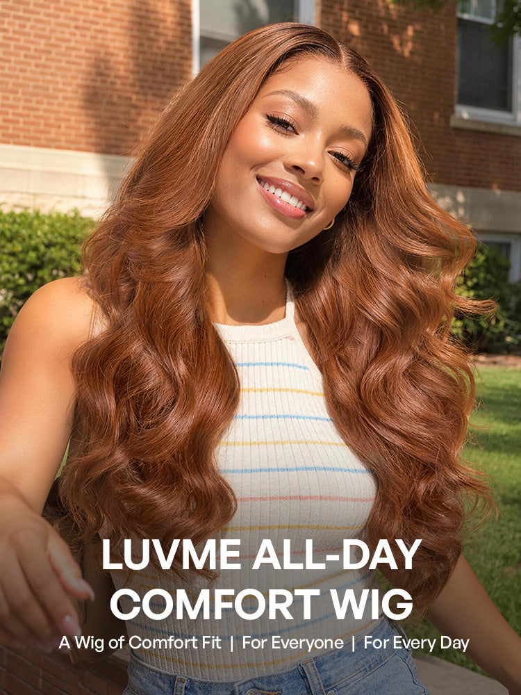Melted Hair All-Day Comfort Wig 200% Density Ombre Ginger Brown Loose Wave PartingMax Glueless 7×6 Closure HD Lace Wig Pre-Cut Lace-09