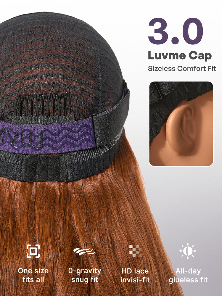 Melted Hair All-Day Comfort Wig 200% Density Ombre Ginger Brown Loose Wave PartingMax Glueless 7×6 Closure HD Lace Wig Pre-Cut Lace-10