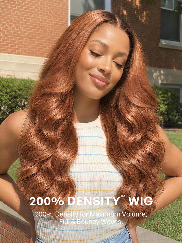 Melted Hair All-Day Comfort Wig 200% Density Ombre Ginger Brown Loose Wave PartingMax Glueless 7×6 Closure HD Lace Wig Pre-Cut Lace