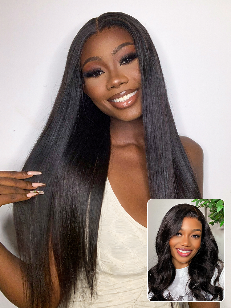 PreMax Wigs - 180% Density Straight Glueless 13x4 Frontal Lace Long Wig Pre-Cut Lace
