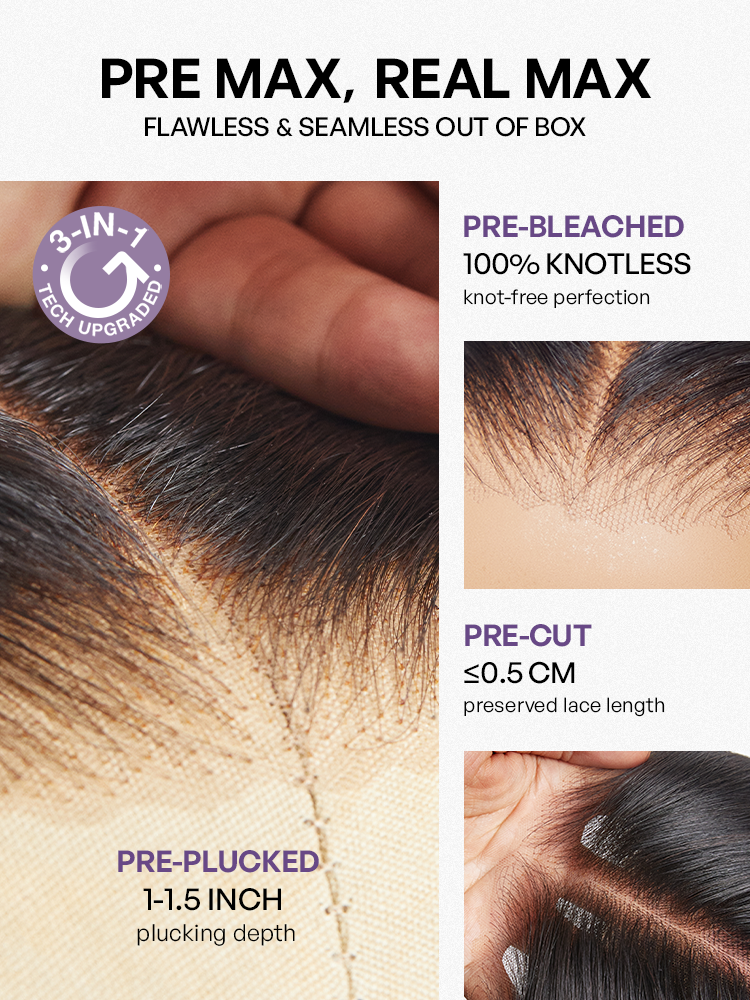 PreMax Wigs - 180% Density Straight Glueless 13x4 Frontal Lace Long Wig Pre-Cut Lace
