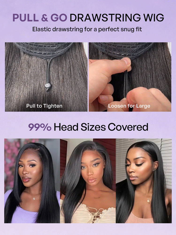 PreMax Wigs - 180% Density Straight Glueless 13x4 Frontal Lace Long Wig Pre-Cut Lace