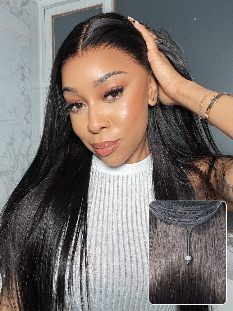 PreMax Wigs - 180% Density Straight Glueless 13x4 Frontal Lace Long Wig Pre-Cut Lace
