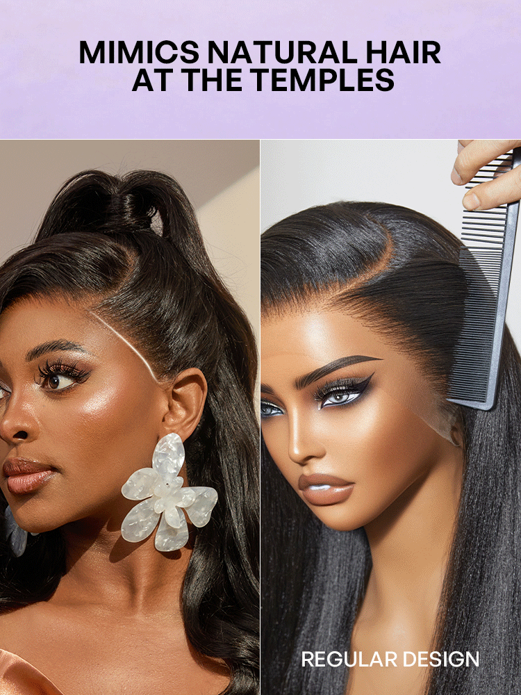 NatureMAX™ Silky Straight Glueless Ear-to-ear 13x4 HD Lace Front Wig Pre-Cut Lace