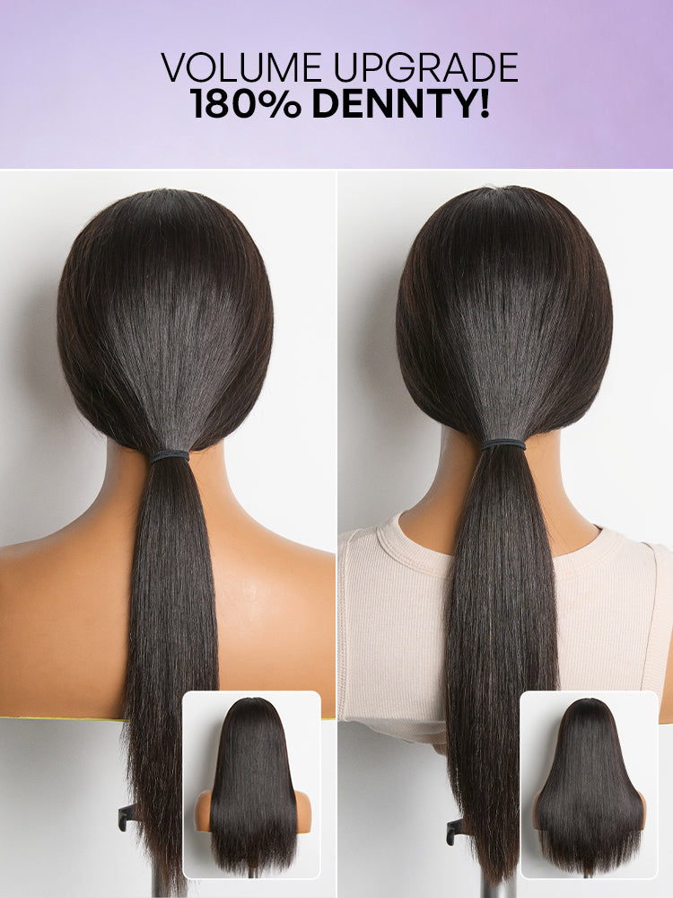 NatureMAX™ Silky Straight Glueless Ear-to-ear 13x4 HD Lace Front Wig Pre-Cut Lace