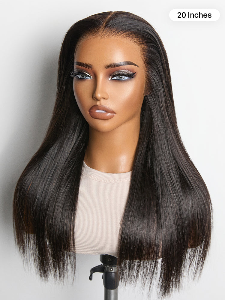 NatureMAX™ Silky Straight Glueless Ear-to-ear 13x4 HD Lace Front Wig Pre-Cut Lace