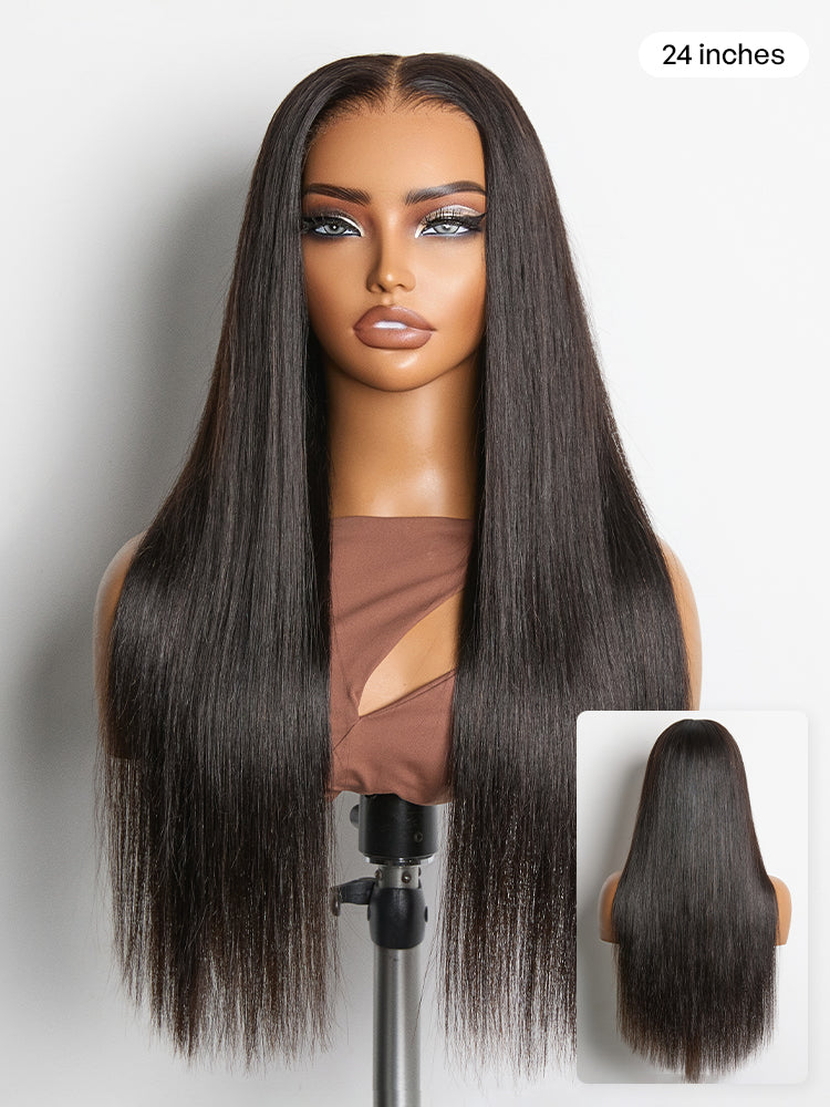 NatureMAX™ Silky Straight Glueless Ear-to-ear 13x4 HD Lace Front Wig Pre-Cut Lace